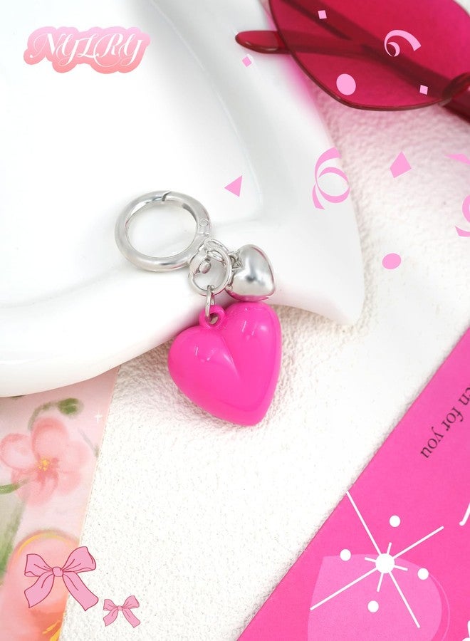 nylry Couple Matching Keychains for Women Men Heart Keychain Gifts for Him Her Boyfriend Gir.lfriend Wedding Anniversary Birthday Gifts Matching Couples Stuff Heart Bag Charms Purse for Handbags-2 - Image 4